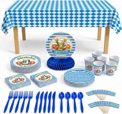 Oktoberfest Party Supplies Set Tableware Favors 138 Pcs for 8 Guests