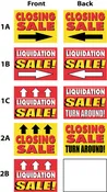 Arrow Signs for Closing, Liquidation