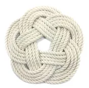 10" Nautical Sailor Knot Cotton Trivet, Large 4 Color Choices