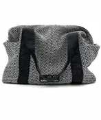 Adidas Black/White Woven Luggage Duffle Bag