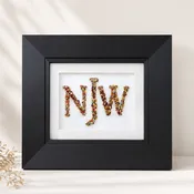 Custom Framed Floral Letters - 8" x 10" Monogram