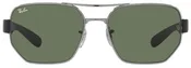 A115 RAY-BAN RB3672 004/71 60 GUNMETAL / DARK GREEN
