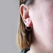 14mm Gold Sleeper Hinged Hoops