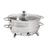 6.5 Qt. Round Electrical Stainless Steel Chafers — PREMIERE PARTY RENTS