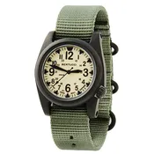 Bertucci A-2S Unisex Ballista X1 Illuminated Luminous Dial Defender Olive Nylon Band Swiss Quartz Watch - 11125