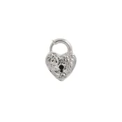 Forget-Me-Not Heart Lock Charm (S)