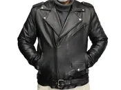 Black Asymmetrical Leather fashion Jacket