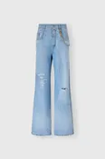 Baggy Jeans with Knee Rips