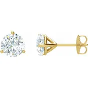14k Yellow Gold Classic Martini Studs