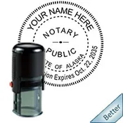 Alaska Notary Self-Inking Round Stamp