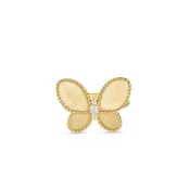 18K YELLOW GOLD JASMINE DIAMOND & SATIN FINISH BUTTERFLY RING
