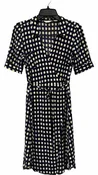 11.1 Tylho Size XS Navy Blue Cream Polka Dot Dress