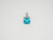 Blue Cushion Cut Pendant