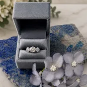 14K White Gold 3-Stone Round Lab Grown Diamond Engagement Ring