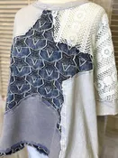 BlueVelvet Multi Fabric Star Shirt
