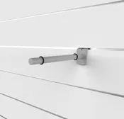 10″ Slatwall Glass Shelf Bracket, for 10″ – 12″ Glass Shelf, Silver Frost Finish | Sold in packs of 6