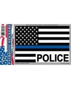 Police Thin Blue Line Flag 3"x4" Decal/Sticker — American Heroes