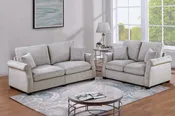 2-PC Corduroy Sofa Loveseat Set