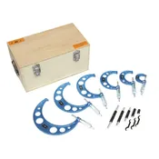 0-6" x 0.0001" 6Pcs Premium Outside Micrometer Set Metal Frame Carbide Tip