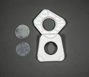 Artex Compatible Magnetic Mounting Plate Sample Pair (for Splitex base) — Advanced Dental Designs, Inc.