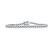 14KW Gold Round Diamond Bezel Bracelet