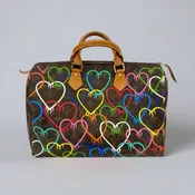 Louis Vuitton Hand-Painted - Dripping Multi-Colored Hearts