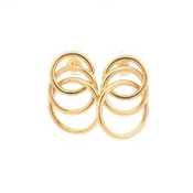 14K Gold Interlocking Circle Earrings
