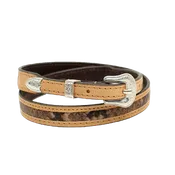 3D Brown Snakeskin Hatband