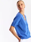 BUTTON UP SHORT SLEEVE CARDI