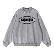 MOBB Globe Crewneck - Gray - UNDERGROUND