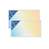 2x4 LED Flat Panel Light – 5-CCT, Dimmable (2-Pack)