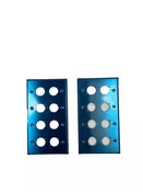 (2) Two Quad Gang Blank Wall Plate Eight XLR Male / Female "D" Stainless Steel