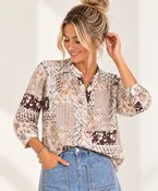Autumn in Bloom Floral Blouse