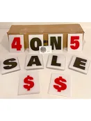 4″ on 5″ Rigid Acrylic Letters for Marquee Signs .060 Thickness Block Font 336 count set
