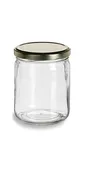 16 fl oz Glass Salsa Jar with Lid - 473ml - Made in USA