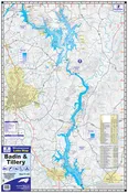 Badin & Tillery Lakes Waterproof Map #1200
