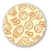 Basketball Print Chocolate Cake Decoration