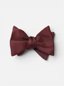 2 3/4" Woven Italian Silk Bow Tie- Burgundy