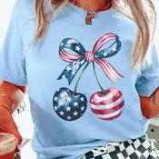 American Flag Cherries Tee