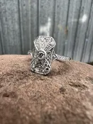14K Vintage Style Shield Ring — Blueground