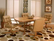 Laminate Rustic 66in Five Piece Dining Table Set