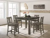 Cecilia Rustic Gray 5 piece Dining Set (NEW)
