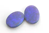 Black Opals – Pair of Deep Blue Black Opals –