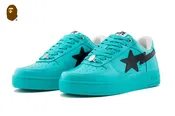A Bathing Ape Bape Sta #1 Turquoise Blue Black Patent Leather