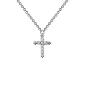 0.07 CTW Cross Necklace