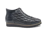 Carrucci Alligator High Top Sneaker - Black