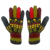 Hand-knit Woolen Gloves