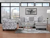 Affordable Furniture 7803 Split Ash Gray Sectional Sofa Chaise