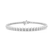 14k White Gold 7.01ctw Diamond Tennis Bracelet