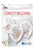 12" Latex Balloons with Confetti - 3 Pack Multi Color